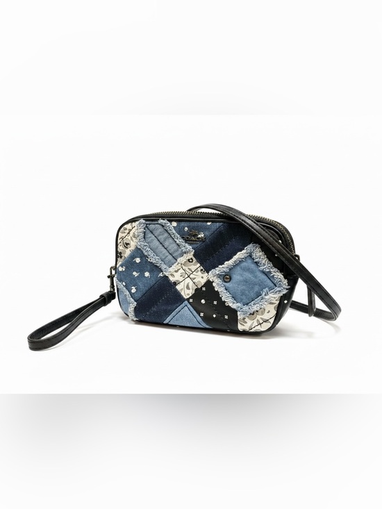 Coach Handbags - 🇺🇸Coach 2016 Denim Patchwork Crossbody Bag Floral Fringe